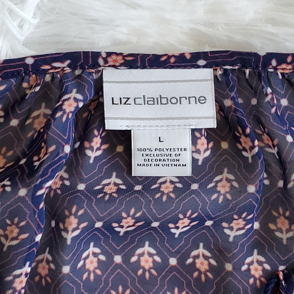 Liz Claiborne Boho Top L - Picture 6 of 8
